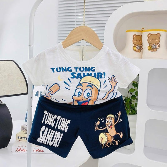 Cotton Terno Tshirt and Shorts OOTD set for 1-5 years old II