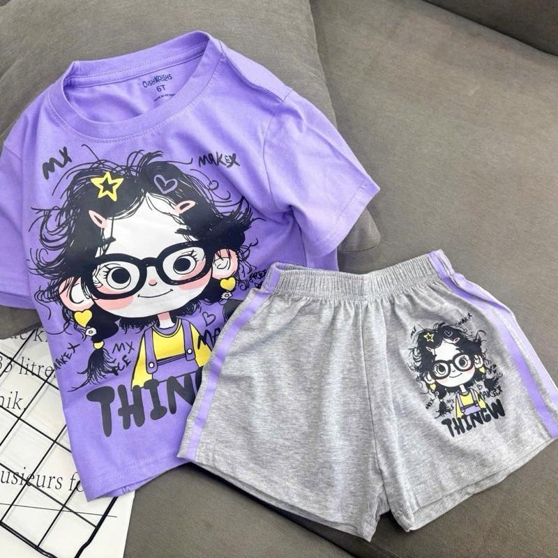 Premium Cotton terno character Tshirt and shorts set for 1-10 Years Old