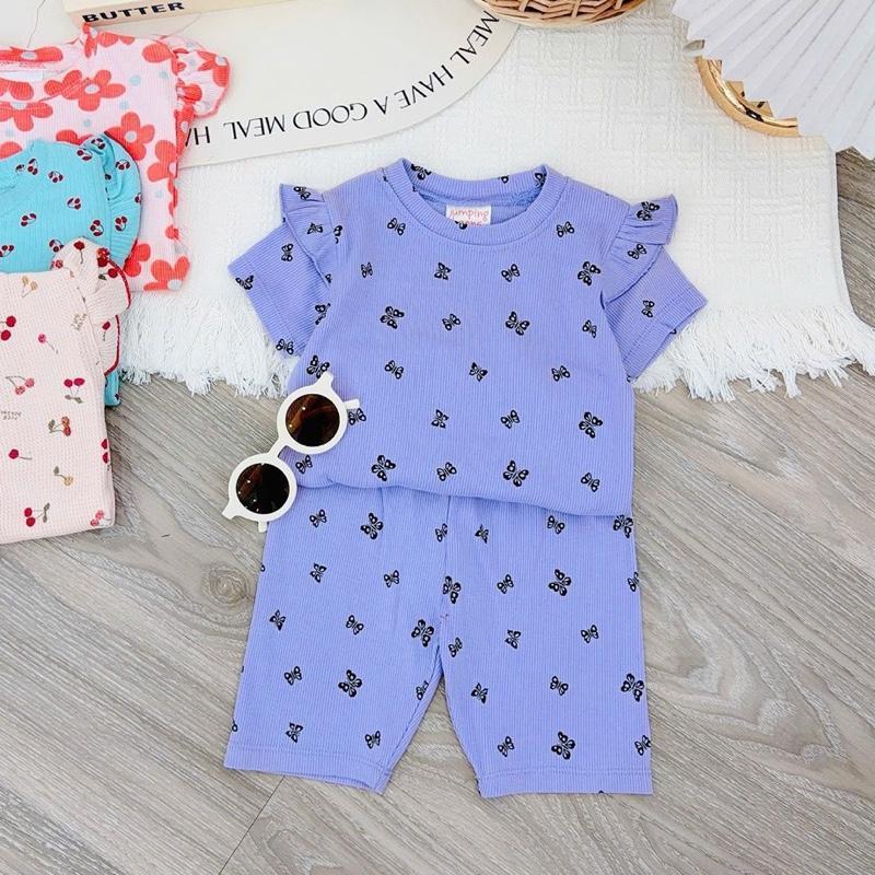 Cotton Ruffles T-Shirt & Shorts Set for 1-5 years old