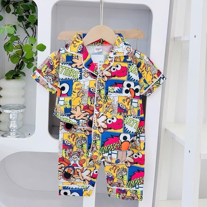 1-10 years old HT Terno Polo and Pajama sleepwear set for kids