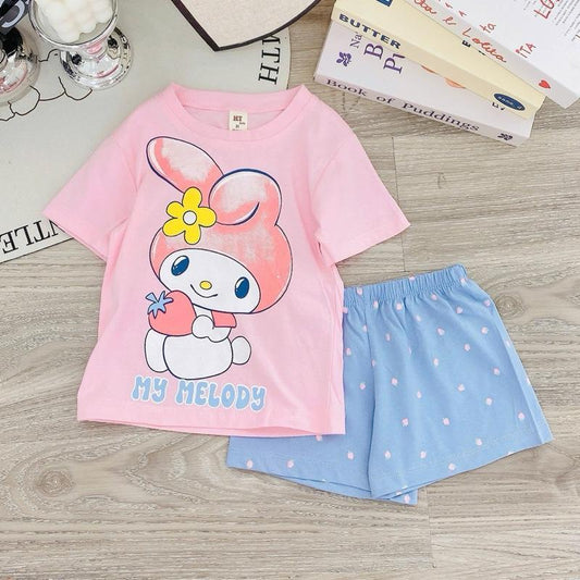 Cotton Terno Tshirt and Shorts OOTD set for 1-5 years old