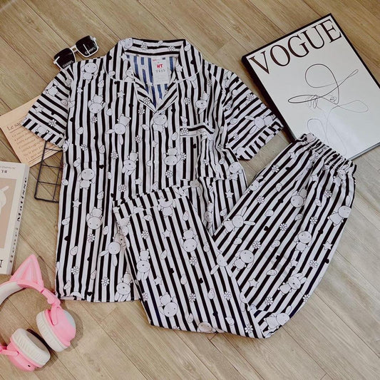 HT Adult Terno Polo and Pajama set Loungewear Sleepwear Set