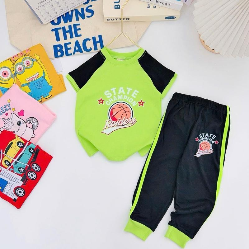 Colored T-Shirt & Jogger Set for 1-10 Years Old
