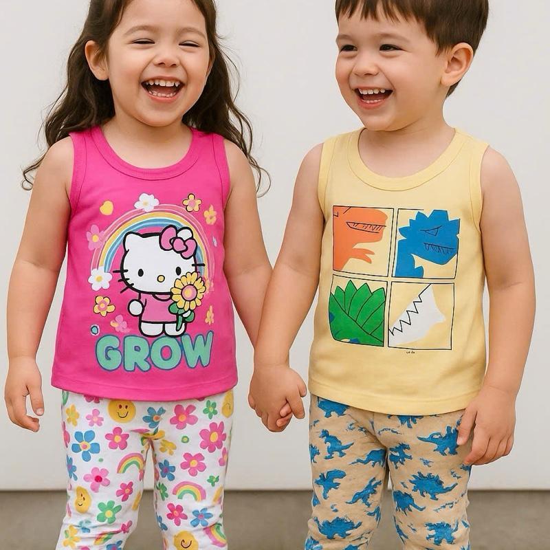 Colored Cotton Terno Sando and Pajama sleepwear set for 1-5 years old