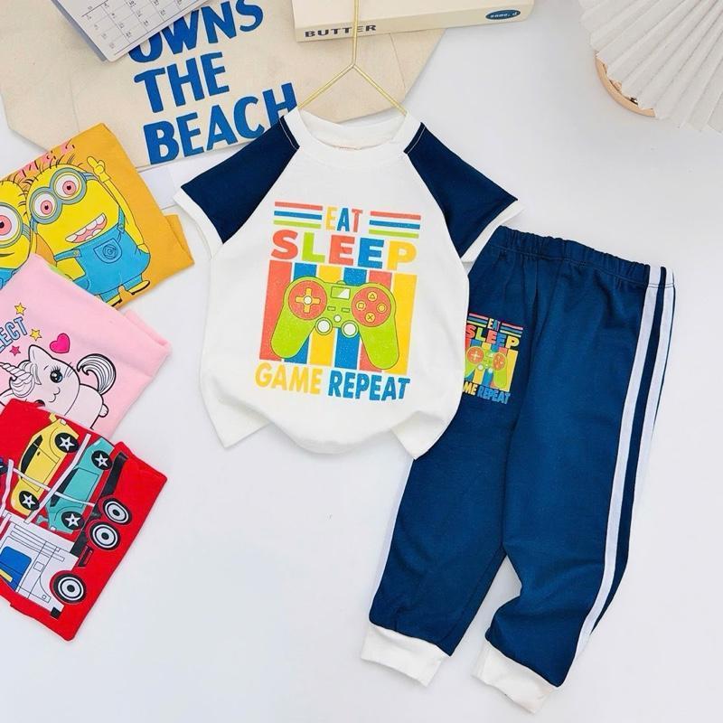 Colored T-Shirt & Jogger Set for 1-10 Years Old