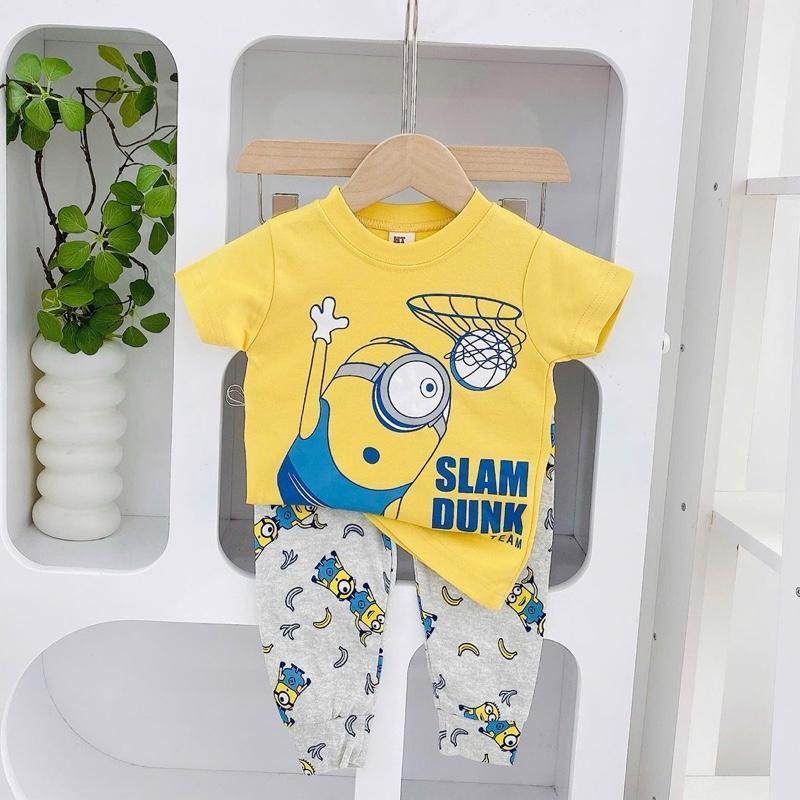 Colored Character Cotton Terno Tshirt and Pajama sleepwear set for 1-5 years old