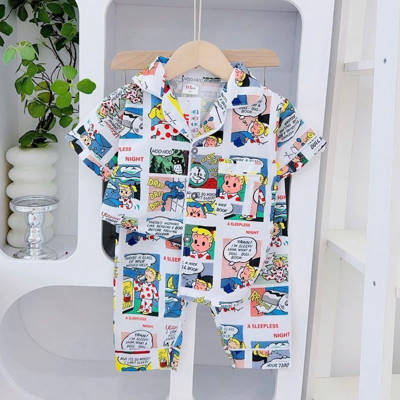 1-10 years old HT Terno Polo and Pajama sleepwear set for kids