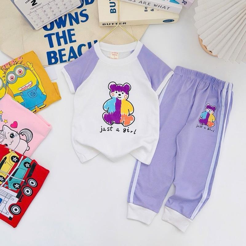 Colored T-Shirt & Jogger Set for 1-10 Years Old II