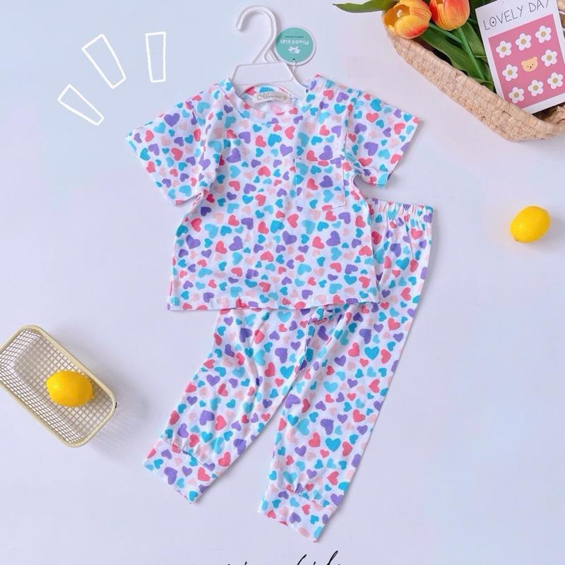 Miwoo Cotton Terno Tshirt with pocket and Pajama sleepwear Set for 1-5 years old