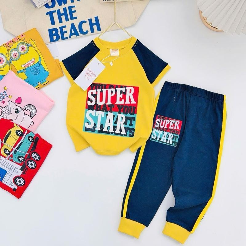 Colored T-Shirt & Jogger Set for 1-10 Years Old