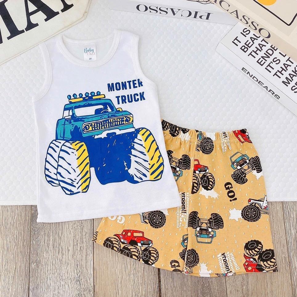 Premium cotton character sando and shorts set for 1-5 years old