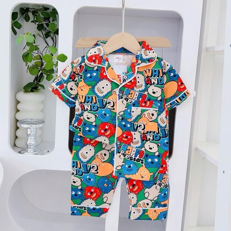 1-10 years old HT Terno Polo and Pajama sleepwear set for kids