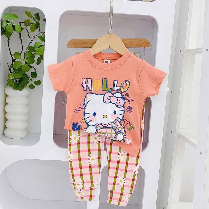 Colored Cotton Terno T-Shirt & Pajama Sleepwear Set for 1-5 years old