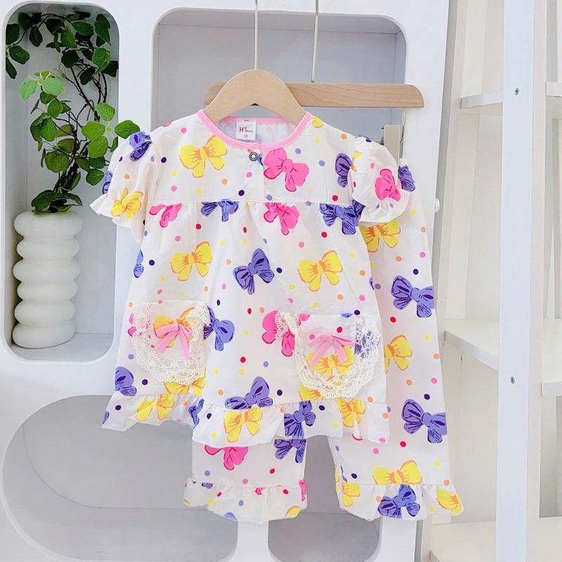HT Terno Ribbon Set Pajama Sleepwear set for 1-5 years old