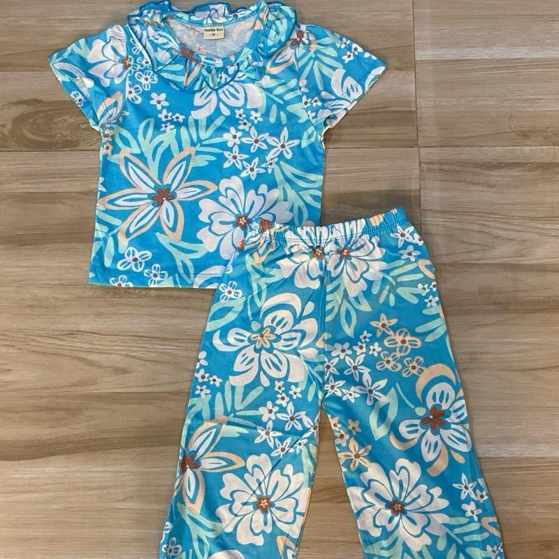 OOTD Cotton Terno Top and wide-leg set for 1-5 years old