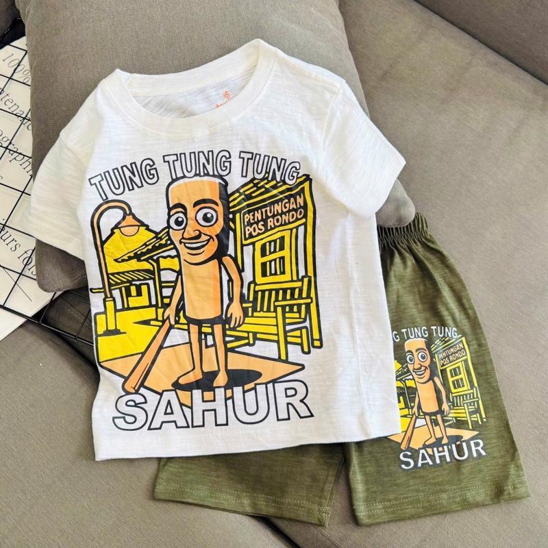 Premium Cotton terno character Tshirt and shorts set 1-10 Years Old