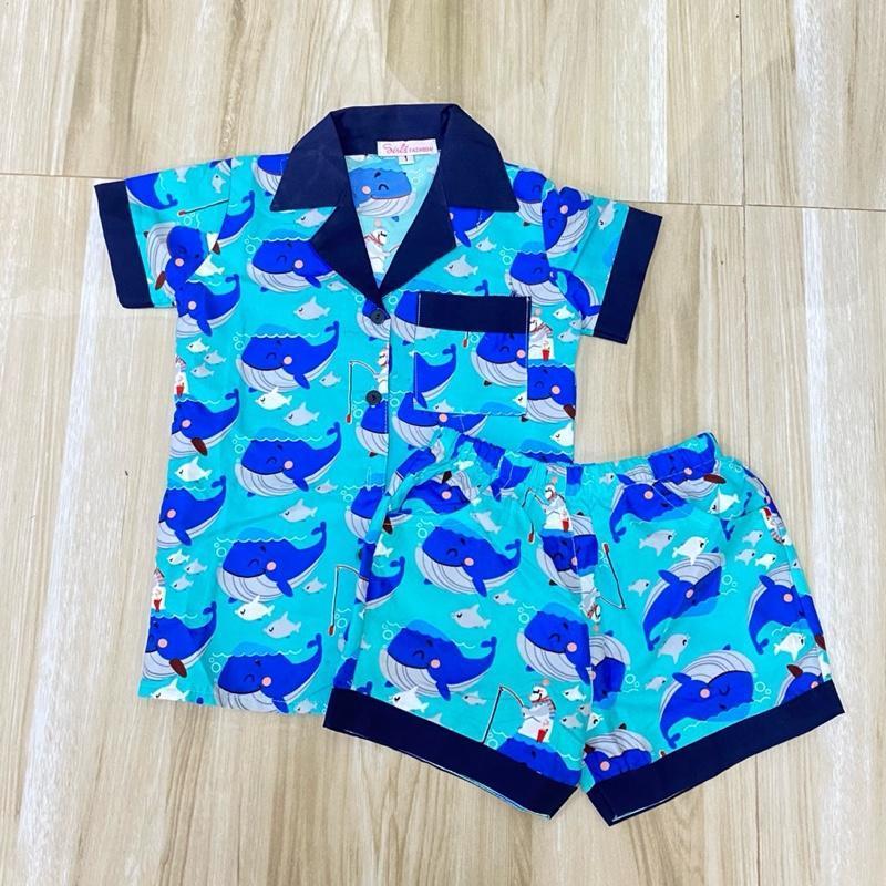 Polo and Shorts sleepwear set for 1-8 years old