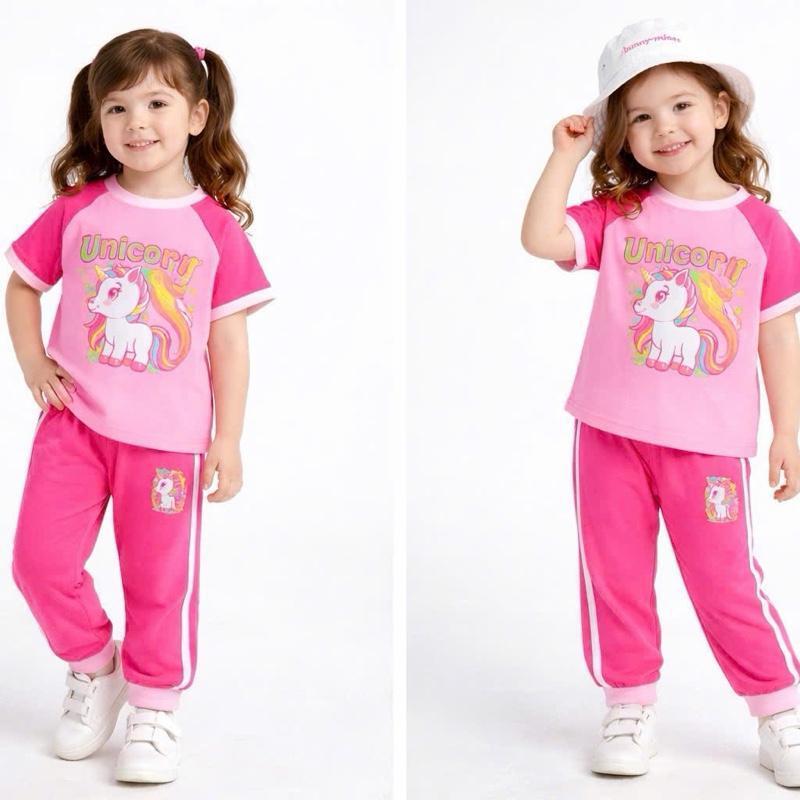 Colored T-Shirt & Jogger Set for 1-10 Years Old II