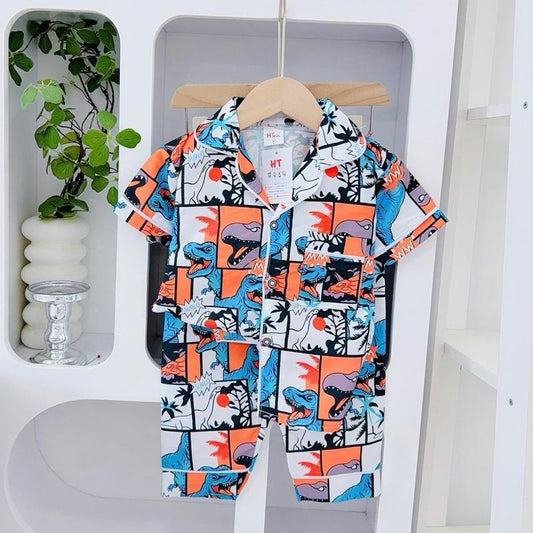 1-10 years old HT Terno Polo and Pajama sleepwear set for kids