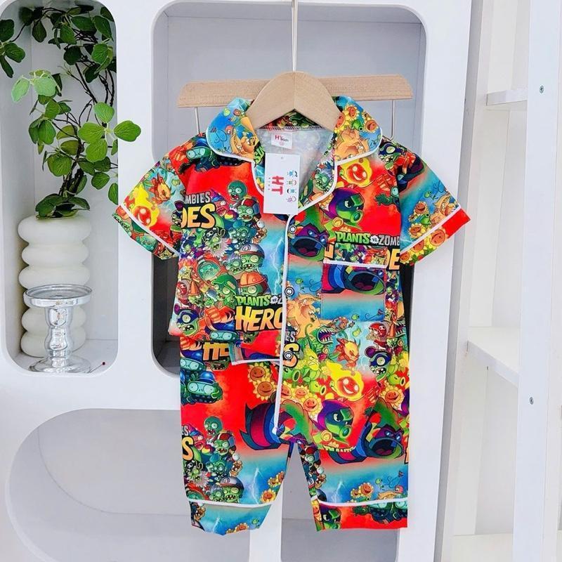 1-10 years old HT Terno Polo and Pajama sleepwear set for kids