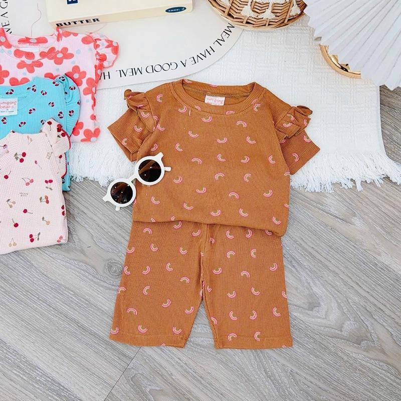 Baby Bizz 1-5 years old Cotton Ruffles T-Shirt & Shorts Set for Kids