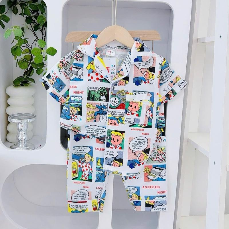 1-10 years old HT Terno Polo and Pajama sleepwear set for kids