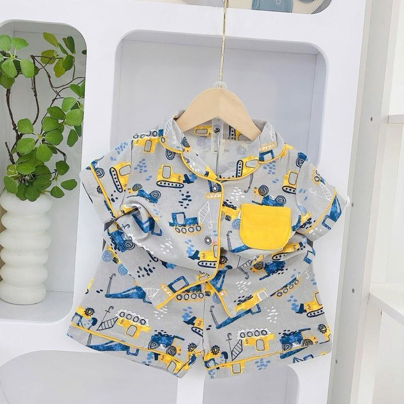 Pure cotton Polo and Shorts sleepwear set for 1-5 years old