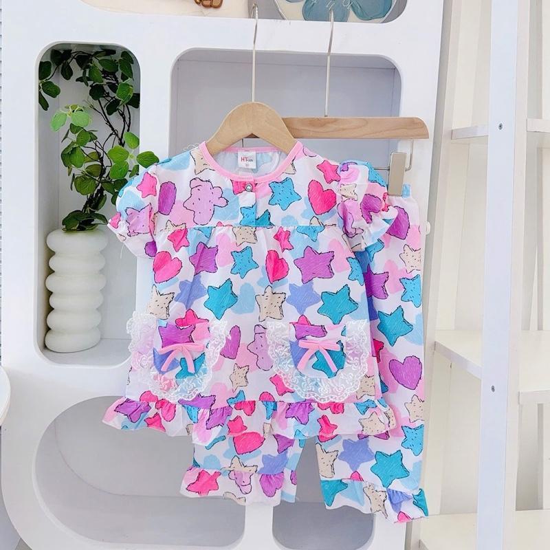 HT Terno Ribbon Set Pajama Sleepwear set for 1-5 years old