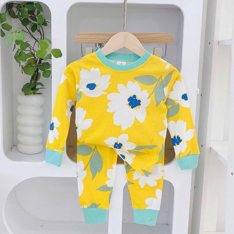 Cotton terno longsleeves polo and pajama sleepwear set for 1-5 years old