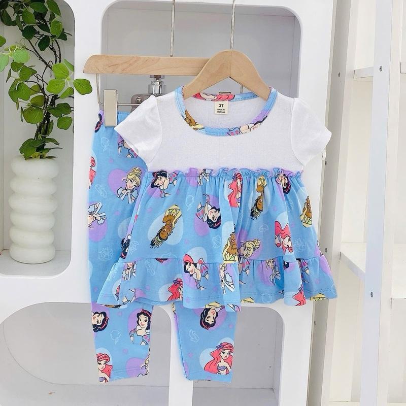 Ruffles and Pajama Cotton sleepwear set for 1-5 years old