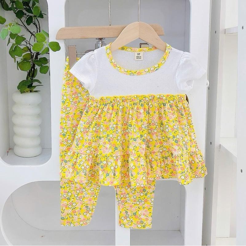 Ruffles and Pajama Cotton sleepwear set for 1-5 years old