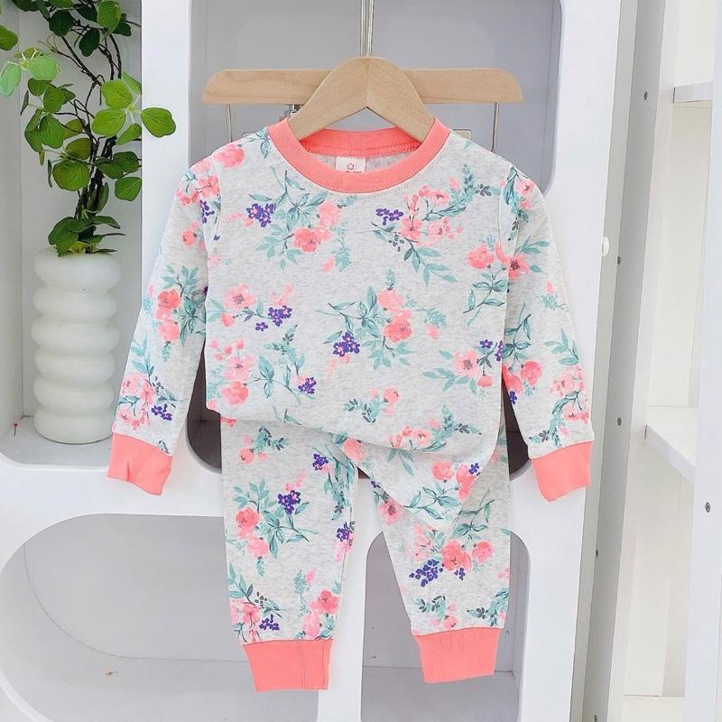 Cotton terno longsleeves polo and pajama sleepwear set for 1-5 years old