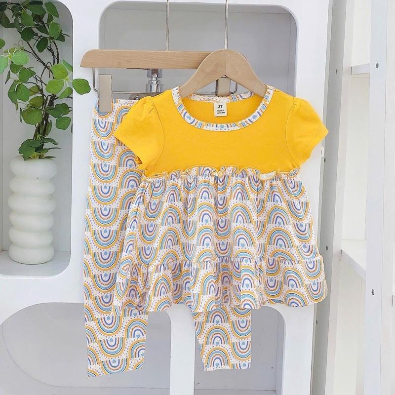 Ruffles and Pajama Cotton sleepwear set for 1-5 years old