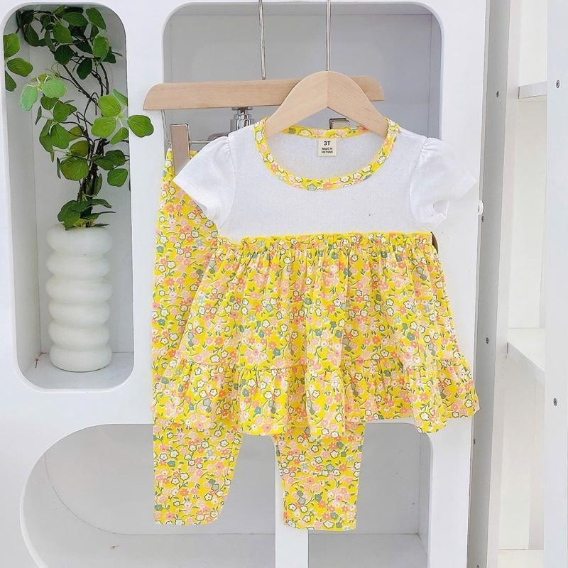 Ruffles and Pajama Cotton sleepwear set for 1-5 years old