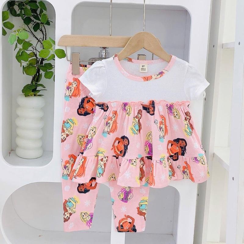 Ruffles and Pajama Cotton sleepwear set for 1-5 years old