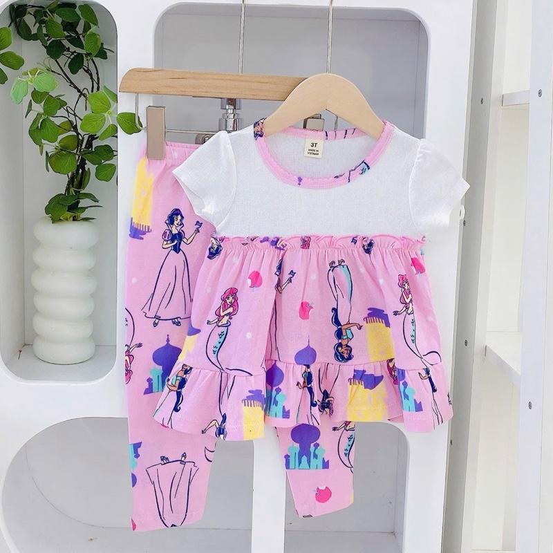 Ruffles and Pajama Cotton sleepwear set for 1-5 years old