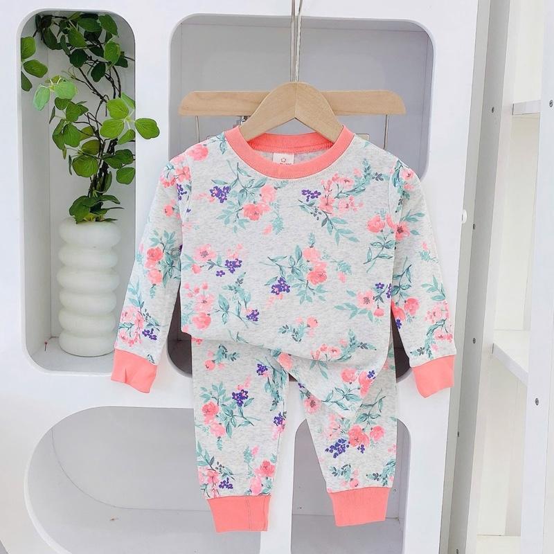 Cotton terno longsleeves polo and pajama sleepwear set for 1-5 years old