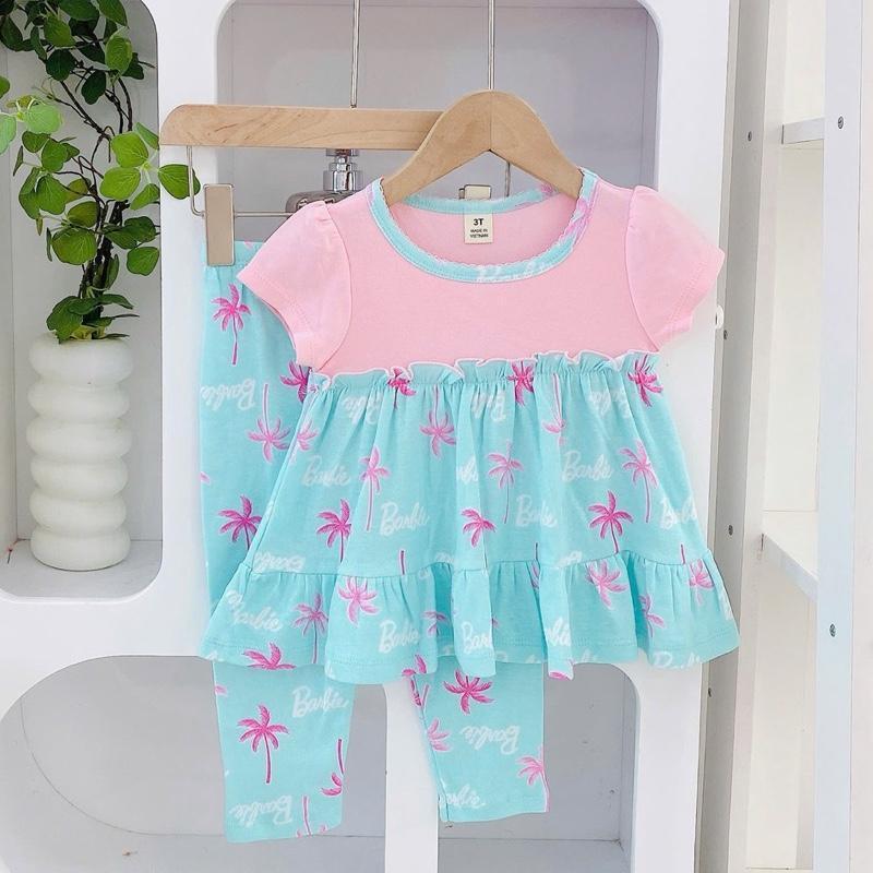 Ruffles and Pajama Cotton sleepwear set for 1-5 years old