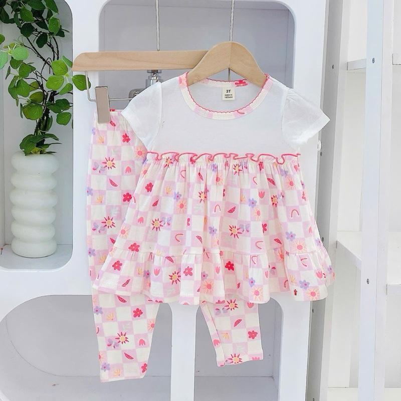 Ruffles and Pajama Cotton sleepwear set for 1-5 years old