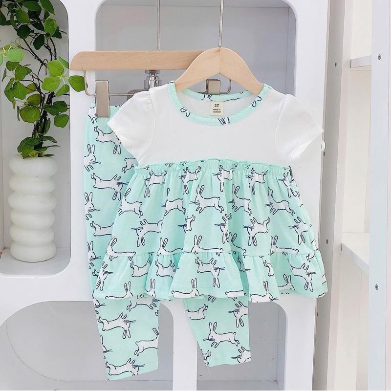 Ruffles and Pajama Cotton sleepwear set for 1-5 years old