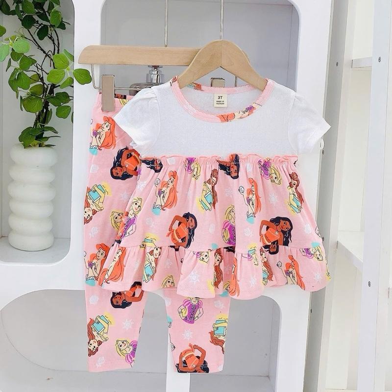 Ruffles and Pajama Cotton sleepwear set for 1-5 years old